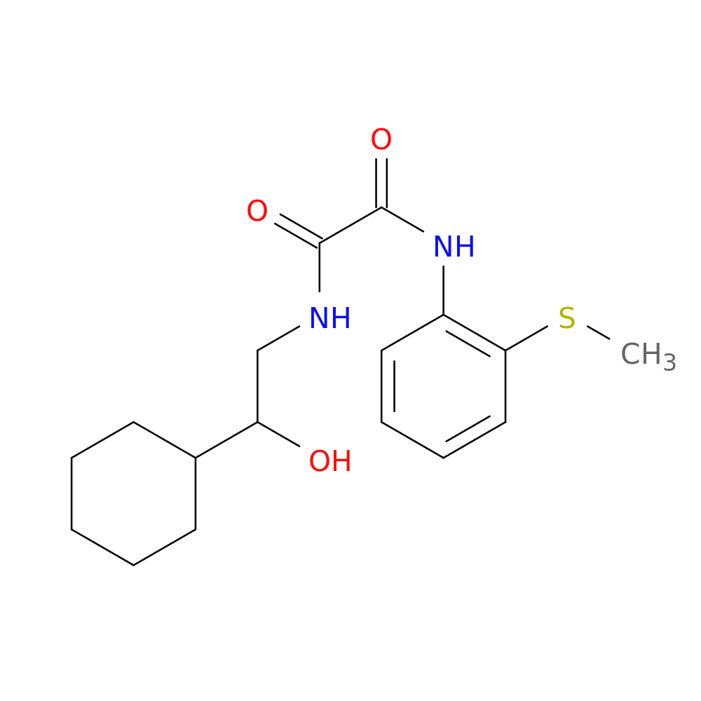 N'-(2-cyclohexyl-2-hydroxyethyl)-N-[2-(methylsulfanyl)phenyl]ethanediamide