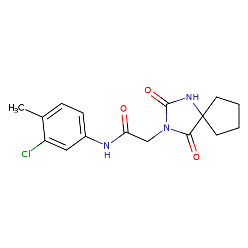 N-(3-chloro-4-methylphenyl)-2-{2,4-dioxo-1,3-diazaspiro[4.4]nonan-3-yl}acetamide
