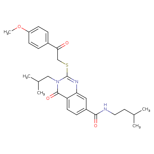 2-{[2-(4-methoxyphenyl)-2-oxoethyl]sulfanyl}-N-(3-methylbutyl)-3-(2-methylpropyl)-4-oxo-3,4-dihydroquinazoline-7-carboxamide