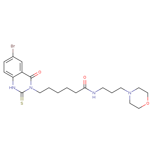6-(6-bromo-4-oxo-2-sulfanylidene-1,2,3,4-tetrahydroquinazolin-3-yl)-N-[3-(morpholin-4-yl)propyl]hexanamide