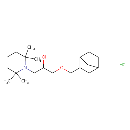 1-({bicyclo[2.2.1]heptan-2-yl}methoxy)-3-(2,2,6,6-tetramethylpiperidin-1-yl)propan-2-ol hydrochloride
