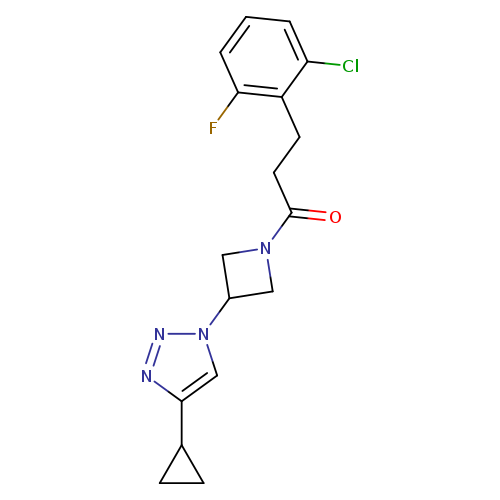 3-(2-chloro-6-fluorophenyl)-1-[3-(4-cyclopropyl-1H-1,2,3-triazol-1-yl)azetidin-1-yl]propan-1-one