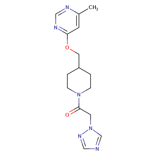 1-(4-{[(6-methylpyrimidin-4-yl)oxy]methyl}piperidin-1-yl)-2-(1H-1,2,4-triazol-1-yl)ethan-1-one