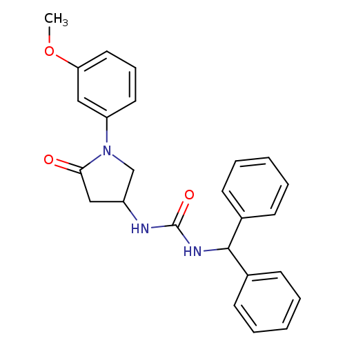 1-(diphenylmethyl)-3-[1-(3-methoxyphenyl)-5-oxopyrrolidin-3-yl]urea