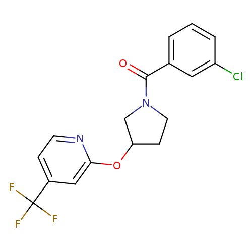 2-{[1-(3-chlorobenzoyl)pyrrolidin-3-yl]oxy}-4-(trifluoromethyl)pyridine