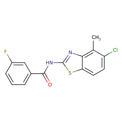 N-(5-chloro-4-methyl-1,3-benzothiazol-2-yl)-3-fluorobenzamide