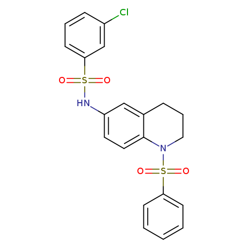 N-[1-(benzenesulfonyl)-1,2,3,4-tetrahydroquinolin-6-yl]-3-chlorobenzene-1-sulfonamide