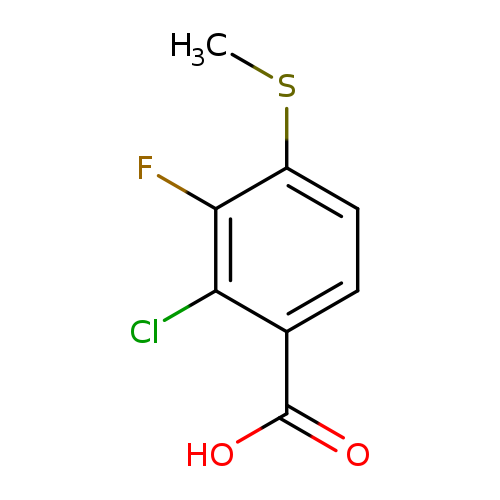 2-Chloro-3-fluoro-4-(methylsulfanyl)benzoic acid
