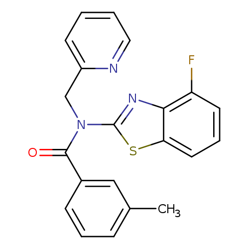 N-(4-fluoro-1,3-benzothiazol-2-yl)-3-methyl-N-[(pyridin-2-yl)methyl]benzamide