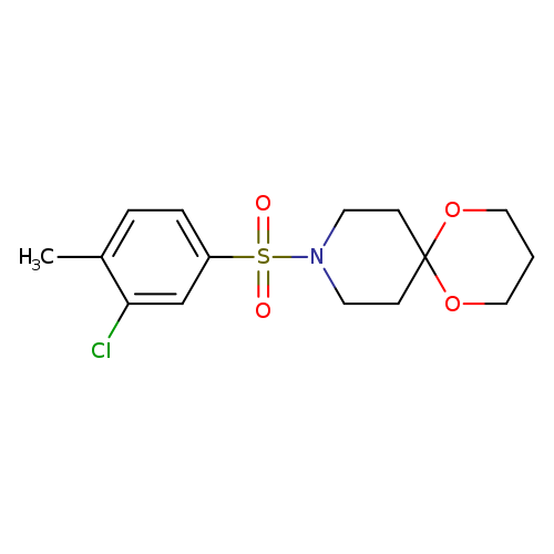 9-(3-chloro-4-methylbenzenesulfonyl)-1,5-dioxa-9-azaspiro[5.5]undecane