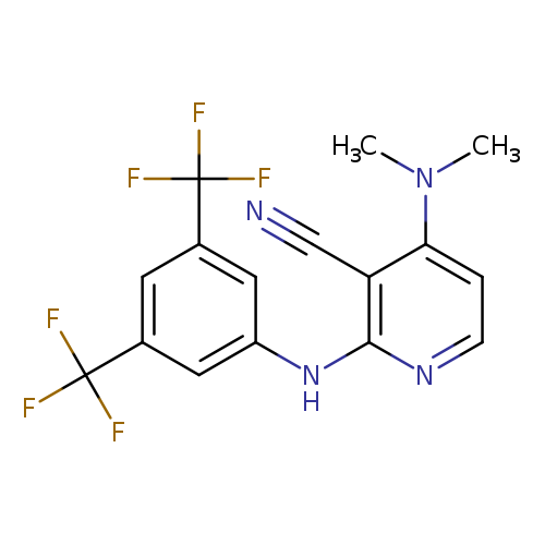 2-{[3,5-bis(trifluoromethyl)phenyl]amino}-4-(dimethylamino)pyridine-3-carbonitrile