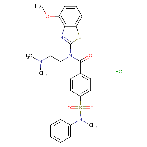 N-[2-(dimethylamino)ethyl]-N-(4-methoxy-1,3-benzothiazol-2-yl)-4-[methyl(phenyl)sulfamoyl]benzamide hydrochloride