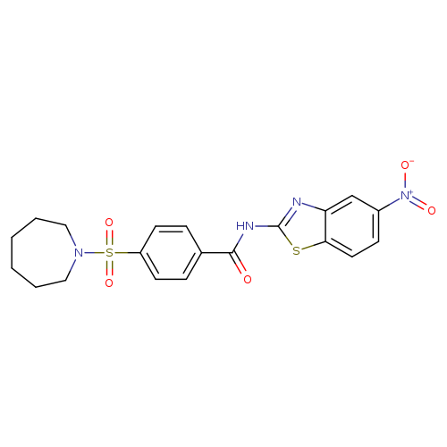 4-(azepane-1-sulfonyl)-N-(5-nitro-1,3-benzothiazol-2-yl)benzamide