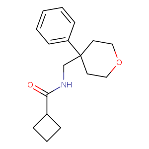 N-[(4-phenyloxan-4-yl)methyl]cyclobutanecarboxamide