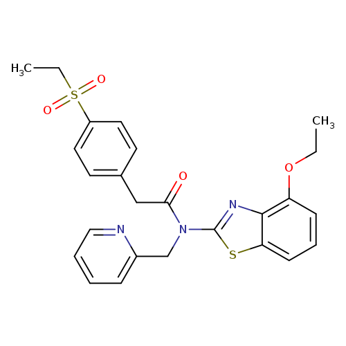 2-[4-(ethanesulfonyl)phenyl]-N-(4-ethoxy-1,3-benzothiazol-2-yl)-N-[(pyridin-2-yl)methyl]acetamide