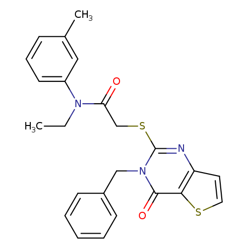 2-({3-benzyl-4-oxo-3H,4H-thieno[3,2-d]pyrimidin-2-yl}sulfanyl)-N-ethyl-N-(3-methylphenyl)acetamide