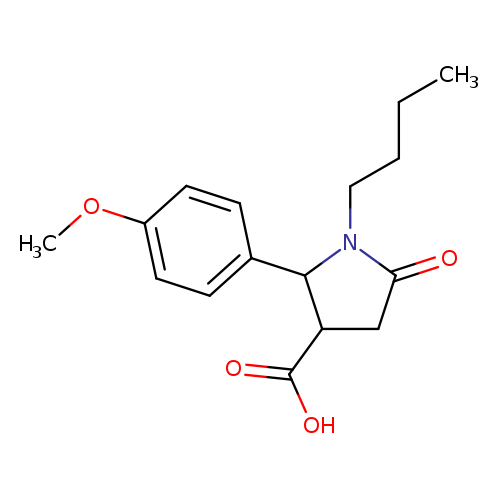 1-butyl-2-(4-methoxyphenyl)-5-oxopyrrolidine-3-carboxylic acid