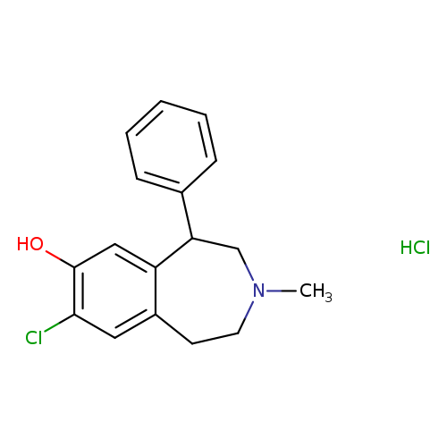 1H-3-Benzazepin-7-ol, 8-chloro-2,3,4,5-tetrahydro-3-methyl-5-phenyl-, hydrochloride (1:1), (5R)-