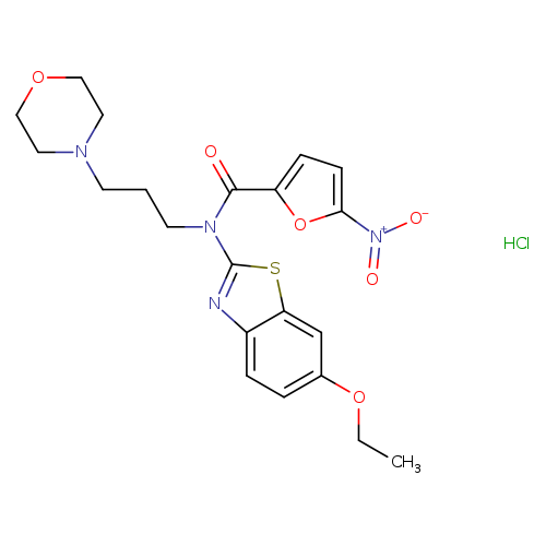 N-(6-ethoxy-1,3-benzothiazol-2-yl)-N-[3-(morpholin-4-yl)propyl]-5-nitrofuran-2-carboxamide hydrochloride