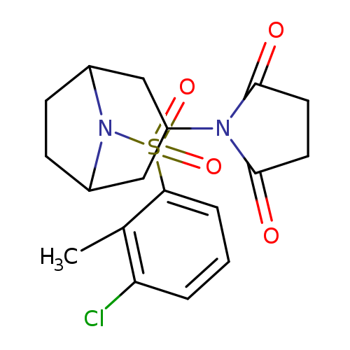 1-[8-(3-chloro-2-methylbenzenesulfonyl)-8-azabicyclo[3.2.1]octan-3-yl]pyrrolidine-2,5-dione