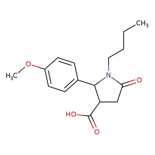 1-butyl-2-(4-methoxyphenyl)-5-oxopyrrolidine-3-carboxylic acid