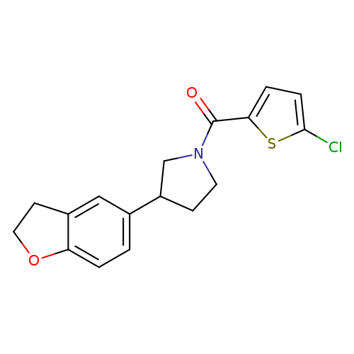 1-(5-chlorothiophene-2-carbonyl)-3-(2,3-dihydro-1-benzofuran-5-yl)pyrrolidine