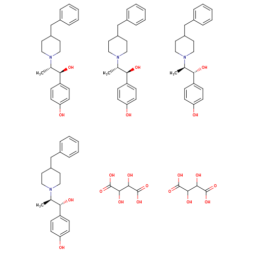 (1S*,2S*)-threo-2-(4-Benzylpiperidino)-1-(4-hydroxyphenyl)-1-propanolhemitartrate