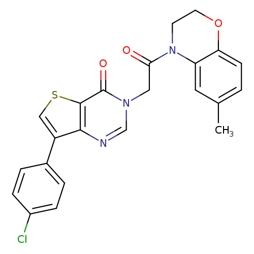 7-(4-chlorophenyl)-3-[2-(6-methyl-3,4-dihydro-2H-1,4-benzoxazin-4-yl)-2-oxoethyl]-3H,4H-thieno[3,2-d]pyrimidin-4-one