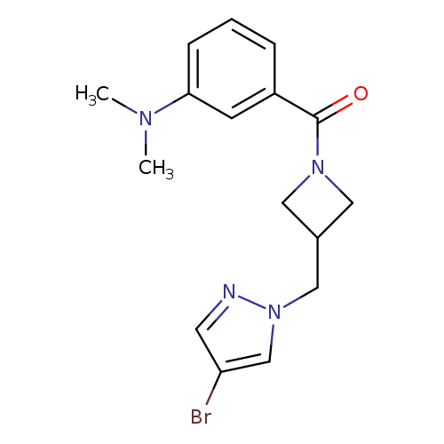 3-{3-[(4-bromo-1H-pyrazol-1-yl)methyl]azetidine-1-carbonyl}-N,N-dimethylaniline