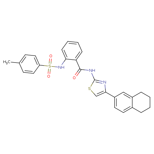 2-(4-methylbenzenesulfonamido)-N-[4-(5,6,7,8-tetrahydronaphthalen-2-yl)-1,3-thiazol-2-yl]benzamide
