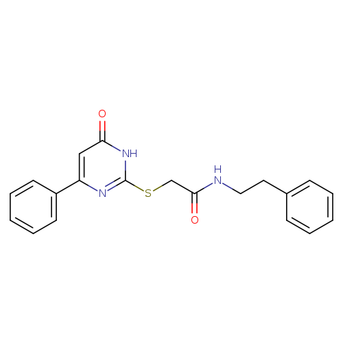 2-[(6-oxo-4-phenyl-1,6-dihydropyrimidin-2-yl)sulfanyl]-N-(2-phenylethyl)acetamide