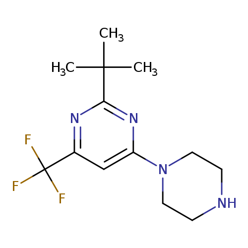 2-(tert-Butyl)-4-(piperazin-1-yl)-6-(trifluoromethyl)pyrimidine