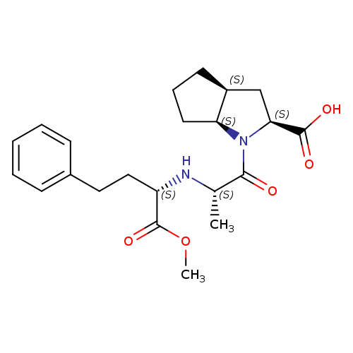 Ramipril Related Compound A (30 mg) ((2S,3aS,6aS)-1-[(S)2-[[(S)-1-(methoxycarbonyl)-3-phenylpropyl]amino]-1-oxopropyl]-octahydrocyclopenta[b]pyrrole-2-carboxylic acid)