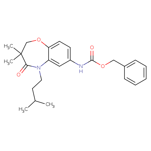 benzyl N-[3,3-dimethyl-5-(3-methylbutyl)-4-oxo-2,3,4,5-tetrahydro-1,5-benzoxazepin-7-yl]carbamate