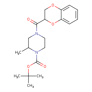 tert-butyl 4-(2,3-dihydro-1,4-benzodioxine-3-carbonyl)-2-methylpiperazine-1-carboxylate