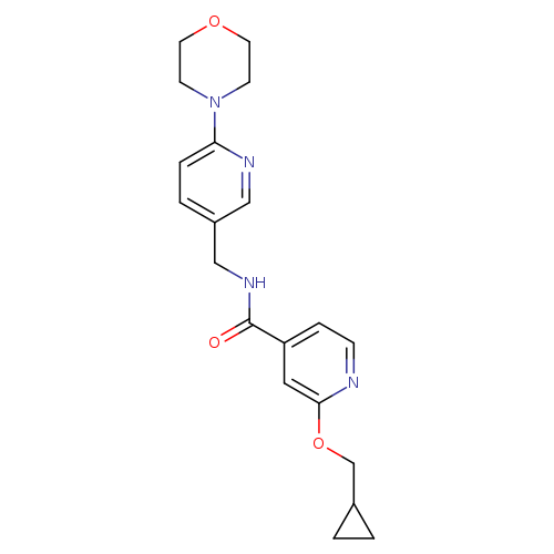 2-(cyclopropylmethoxy)-N-{[6-(morpholin-4-yl)pyridin-3-yl]methyl}pyridine-4-carboxamide