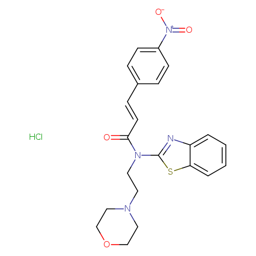 (2E)-N-(1,3-benzothiazol-2-yl)-N-[2-(morpholin-4-yl)ethyl]-3-(4-nitrophenyl)prop-2-enamide hydrochloride