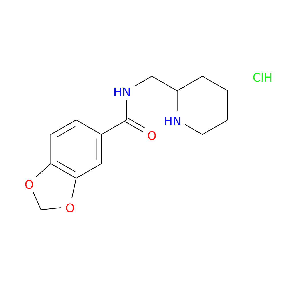 N-(Piperidin-2-ylmethyl)benzo[d][1,3]dioxole-5-carboxamide hydrochloride