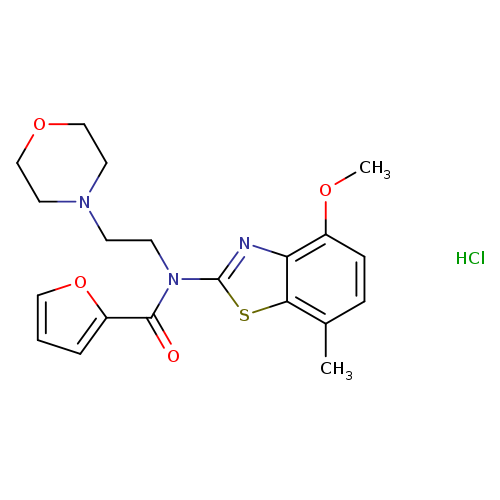 N-(4-methoxy-7-methyl-1,3-benzothiazol-2-yl)-N-[2-(morpholin-4-yl)ethyl]furan-2-carboxamide hydrochloride