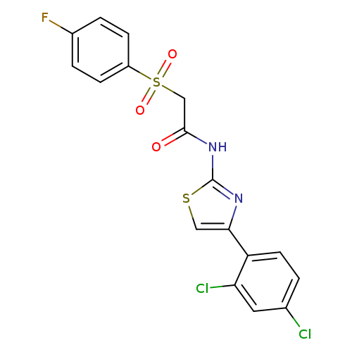 N-[4-(2,4-dichlorophenyl)-1,3-thiazol-2-yl]-2-(4-fluorobenzenesulfonyl)acetamide