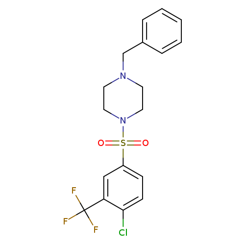 1-benzyl-4-[4-chloro-3-(trifluoromethyl)benzenesulfonyl]piperazine