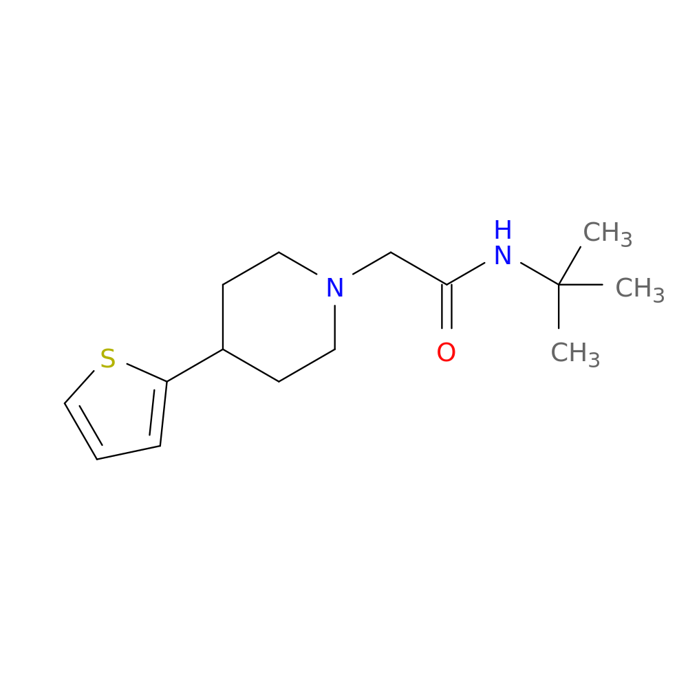 N-tert-butyl-2-[4-(thiophen-2-yl)piperidin-1-yl]acetamide