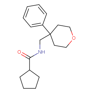 N-[(4-phenyloxan-4-yl)methyl]cyclopentanecarboxamide