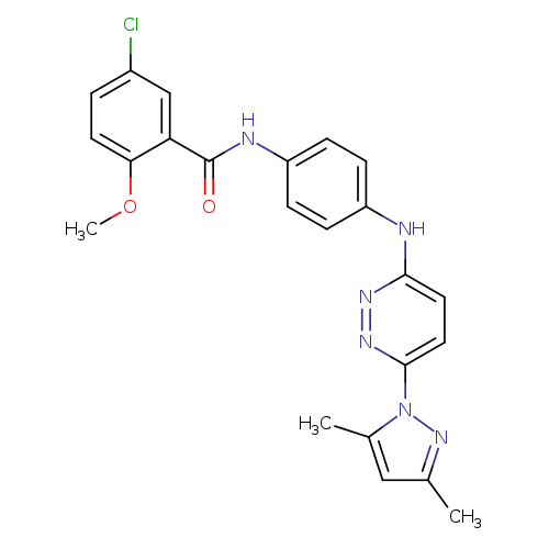 5-chloro-N-(4-{[6-(3,5-dimethyl-1H-pyrazol-1-yl)pyridazin-3-yl]amino}phenyl)-2-methoxybenzamide
