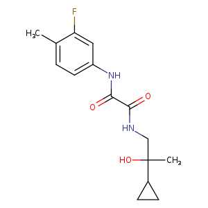 N-(2-cyclopropyl-2-hydroxypropyl)-N'-(3-fluoro-4-methylphenyl)ethanediamide