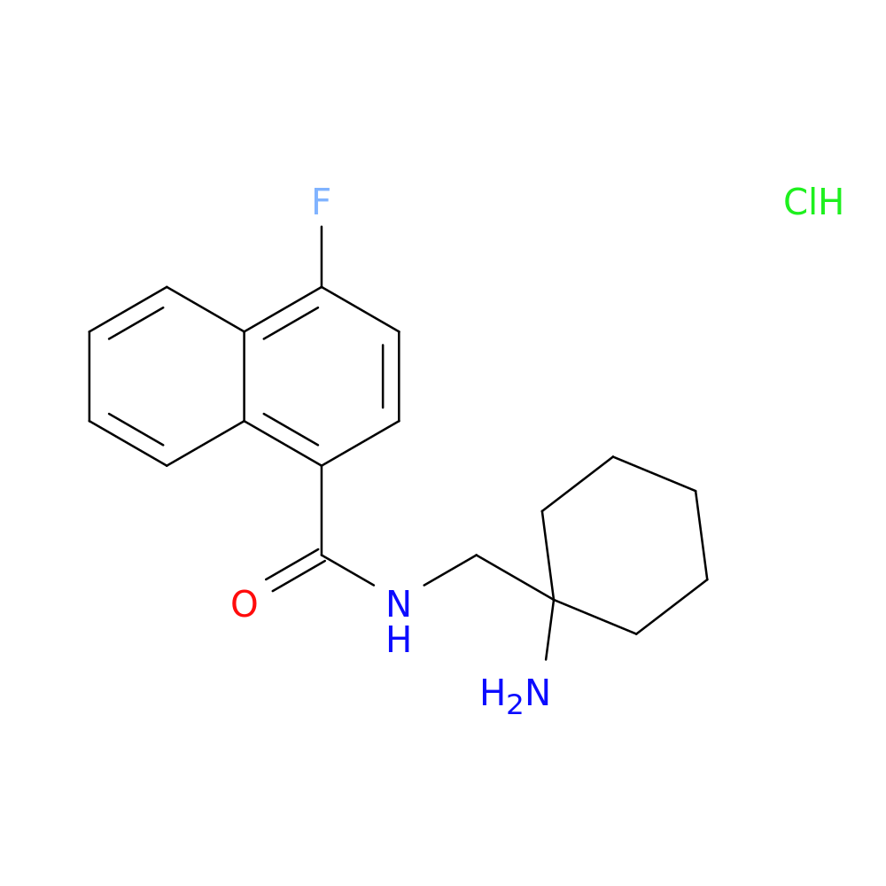 N-[(1-aminocyclohexyl)methyl]-4-fluoronaphthalene-1-carboxamide hydrochloride