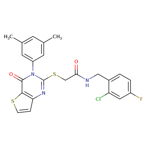 N-[(2-chloro-4-fluorophenyl)methyl]-2-{[3-(3,5-dimethylphenyl)-4-oxo-3H,4H-thieno[3,2-d]pyrimidin-2-yl]sulfanyl}acetamide