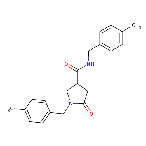 N,1-bis[(4-methylphenyl)methyl]-5-oxopyrrolidine-3-carboxamide