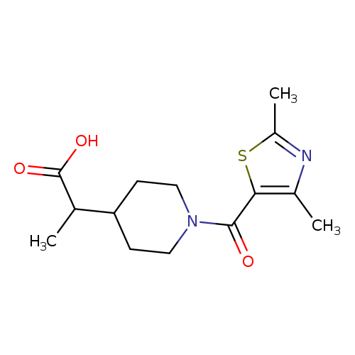 2-(1-[(2,4-Dimethyl-1,3-thiazol-5-yl)carbonyl]piperidin-4-yl)propanoic acid