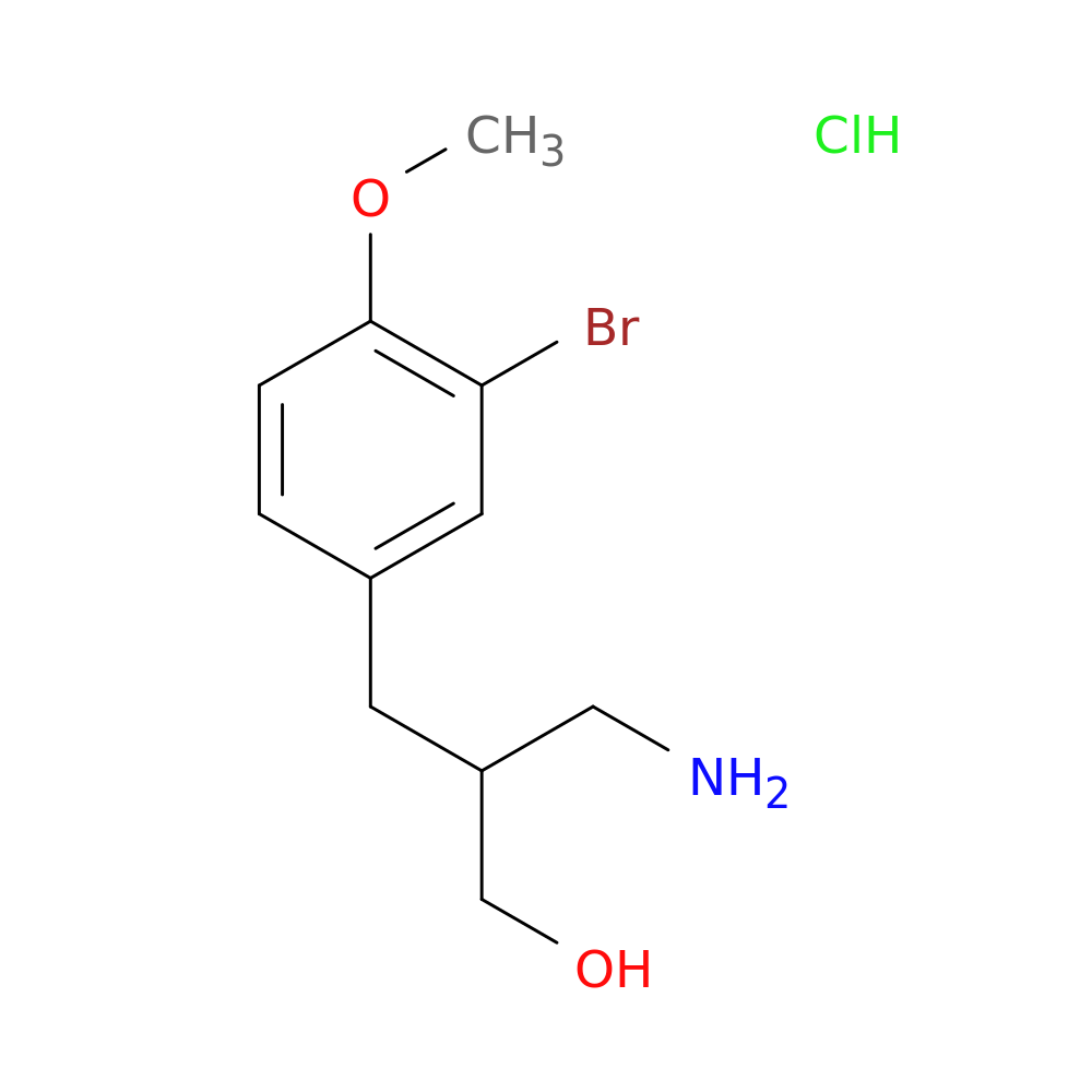 3-amino-2-[(3-bromo-4-methoxyphenyl)methyl]propan-1-ol hydrochloride